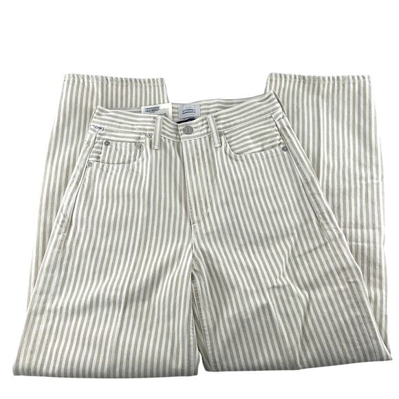 Citizens of Humanity Women's Khaki Stripe Miro Rework Relaxed Jeans Size 24 - Picture 5 of 11